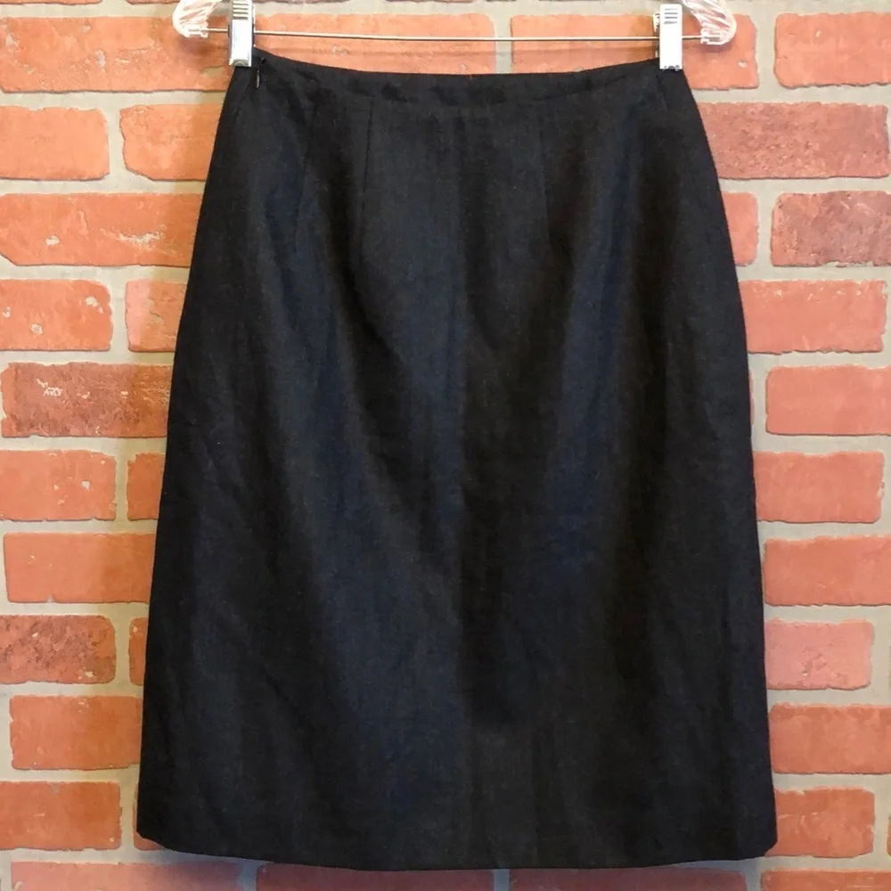 Harve Benard Evening Womens Wool Skirt Size 6 Neutral Classic Simple